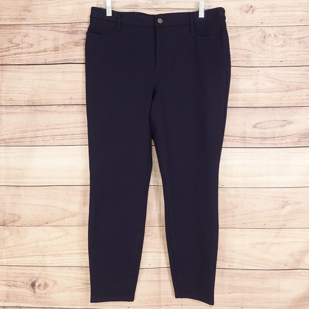 New! Talbots Pants Womens 12P Blue Soho 5-Pocket‎ Jegging High Waist Ponte 33x26